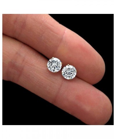 26 Styles of Moissanite Diamond 0.3Ct-3Ct and 3MM-8MM Personalized Custom Prong Carat Stud Earrings in Sterling Silver Earrin...