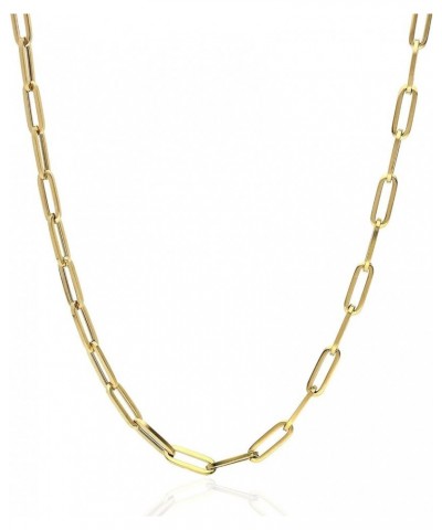 14K Yellow Gold 4mm Paperclip Elongated Chain Necklace 16"-30 18 $255.20 Necklaces