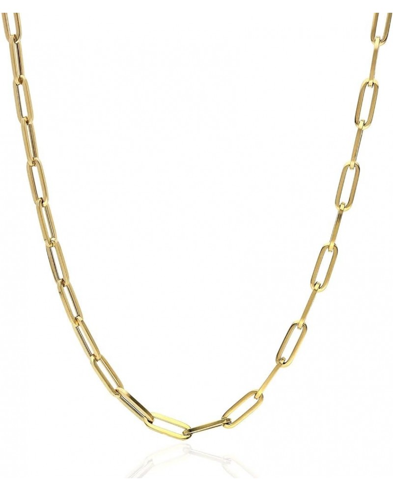 14K Yellow Gold 4mm Paperclip Elongated Chain Necklace 16"-30 18 $255.20 Necklaces