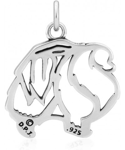 Sterling Silver Pomeranian Pendant, Body Pendant Only $47.63 Necklaces