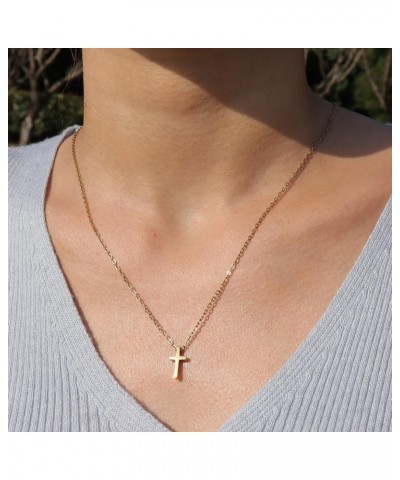 Cross Heart Infinity Necklace For Women 18k Gold Plated Stainless Steel Trendy Simple Dainty Minimalist Layered Chunky Small ...