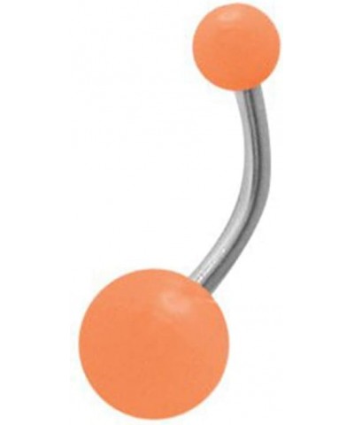 UV Acrylic Neon Belly Button Rings Orange $7.83 Body Jewelry