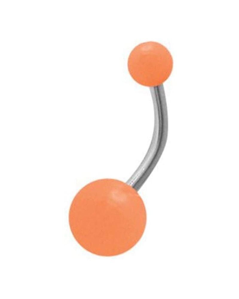 UV Acrylic Neon Belly Button Rings Orange $7.83 Body Jewelry