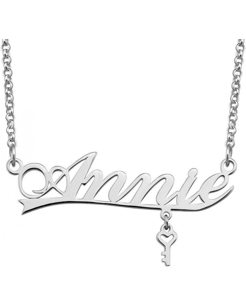 Custom Stainless Steel Pendant Customized Plate Silver Personalized Name Necklace Annie $10.31 Necklaces