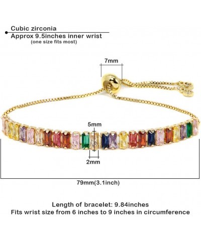 by you Women Fashion Cubic Zirconia Tennis Adjustable Pull String Bracelet Gold Silver Color Gold,Silver $11.79 Bracelets