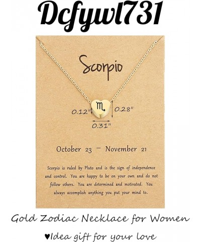 2Pcs Gold Zodiac Necklace Set 12 Constellation Moon Pendant Necklace Zodiac Jewelry Gifts Libra-1 $7.64 Necklaces