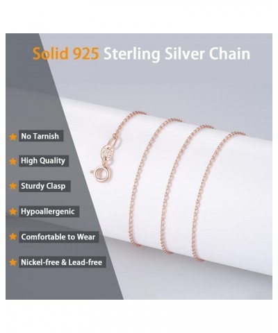 Solid 18k Gold Over 925 Sterling Silver Chain Necklace for Women Girls, 1.2mm Cable Chain Necklace Super Sturdy & Shiny Women...