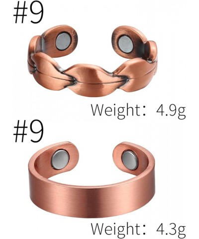 Copper Magnetic Bracelet and Rings for Women, Magnetic Bracelet & Rings with 3500 Gauss Magnets,Adjustable Link Bracelet Copp...