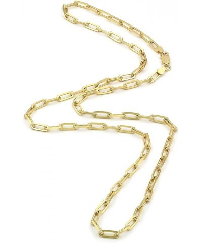 10k Yellow Gold 4mm Paperclip Elongated Rolo Cable Link Chain Bracelet, Womens Jewelry Lobster Clasp 7" 7.5" 8 7 $72.62 Brace...