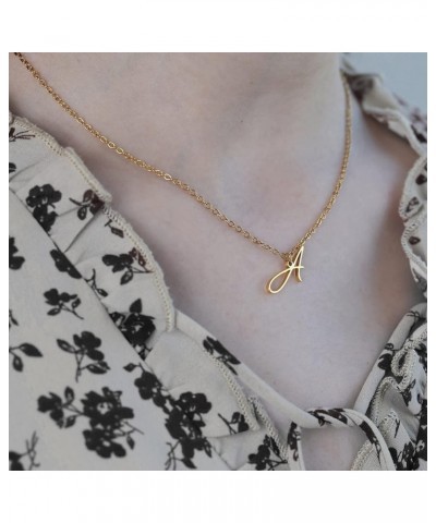 Initial Necklaces for Women, Gold Letter Necklace Chain Choker 18K Gold Plated Dainty Jewelry Birthday Gift Name Necklace Let...