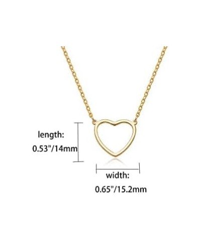 Dainty Gold Necklaces for Women Hollow Heart Necklace 14K Gold/Silver Plated David Star Lover Pendant Necklace Women Jewelry ...