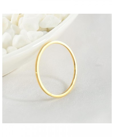 Gold Rings for Women Non Tarnish 14K Gold Plated Rings Statackable Rings Stainless Steel Band Rings Gold Knuckler Rings for B...