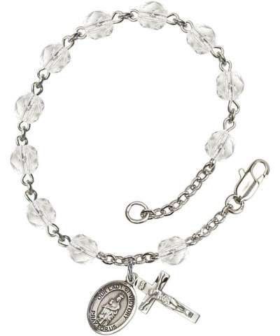 April Birth Month Bead Rosary Bracelet with Patron Saint Petite Charm, 7 1/2 Inch Our Lady of Victory $35.66 Bracelets