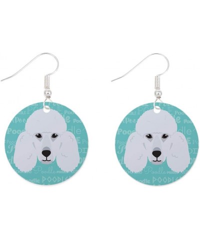 Dog Breed Design Surgical Steel Fishhook Earrings Poodle $10.39 Earrings