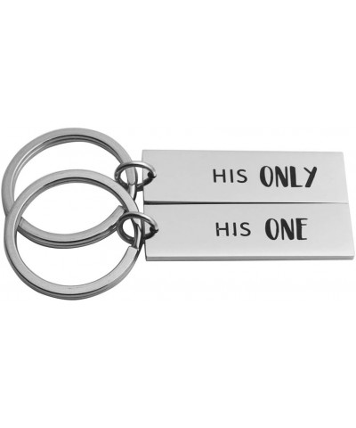 Gay Lesbian Couples Jewelry Set His One His Only Keychain Her One Her Only Necklace Wedding Gift for LGBT Keychain-His One & ...