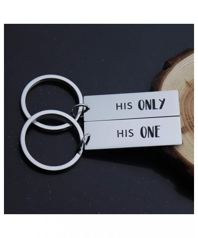 Gay Lesbian Couples Jewelry Set His One His Only Keychain Her One Her Only Necklace Wedding Gift for LGBT Keychain-His One & ...