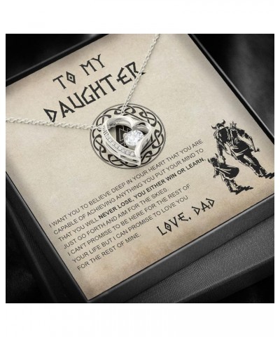 To My Daughter Necklace From Dad With Heartfelt Message & Elegant Box, Father Daughter Gifts from Dad, Birthday Gift for Daug...