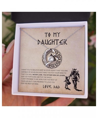 To My Daughter Necklace From Dad With Heartfelt Message & Elegant Box, Father Daughter Gifts from Dad, Birthday Gift for Daug...