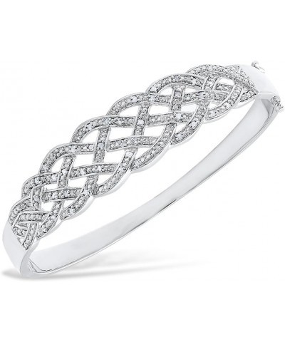 14k Gold Bangle Bracelet for Women - 2 Carat Diamond White Color Size 7 7.5 8 Inches 8.0 Inches $62.08 Bracelets