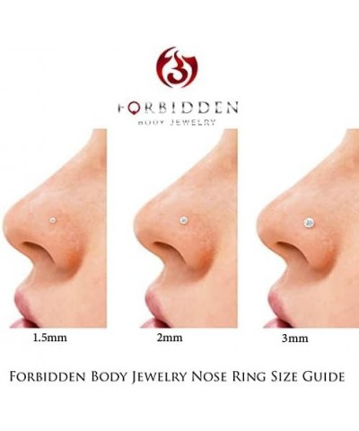 20g Surgical Steel 3mm Crystal Glam Ball Top L-Shaped Nose Stud (Choose Color) Red $7.64 Body Jewelry