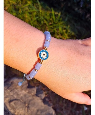 Evil Eye Beads Bracelets for Women - Blue Amulet Protection Bracelet for Teen Girls - Red Green Good Luck Adjustable String B...