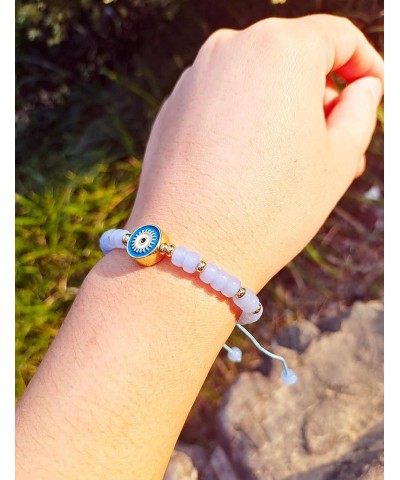 Evil Eye Beads Bracelets for Women - Blue Amulet Protection Bracelet for Teen Girls - Red Green Good Luck Adjustable String B...