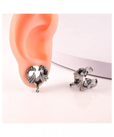 2PCS Cool Dragon Ear Gauges 316 Stainless Steel Ear Plugs Tunnels Hypoallergenic Earrings Stretchers Expander Piercing Body J...