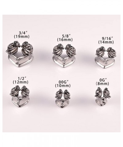 2PCS Cool Dragon Ear Gauges 316 Stainless Steel Ear Plugs Tunnels Hypoallergenic Earrings Stretchers Expander Piercing Body J...