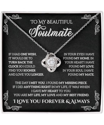 To My Beautiful Soulmate Necklace For Women, Necklace For Wife From Husband, Girlfriend Necklace From Boyfriend, To My Future...