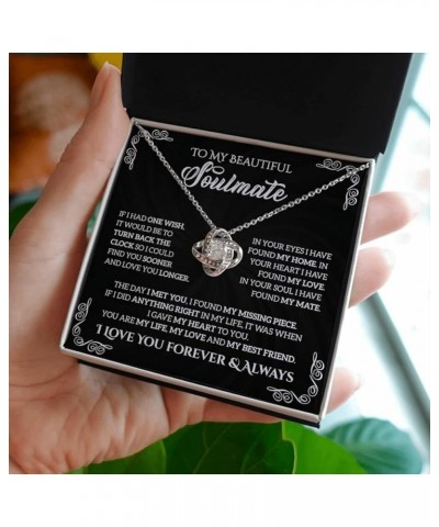 To My Beautiful Soulmate Necklace For Women, Necklace For Wife From Husband, Girlfriend Necklace From Boyfriend, To My Future...