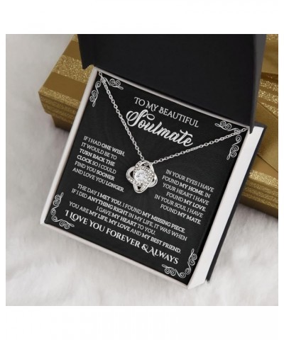 To My Beautiful Soulmate Necklace For Women, Necklace For Wife From Husband, Girlfriend Necklace From Boyfriend, To My Future...