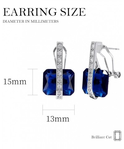 Art Deco Radiant Cut Earrings For Women,Proms,Galas,Wedding,Bridal,Birthday,commencement Purple $16.53 Earrings