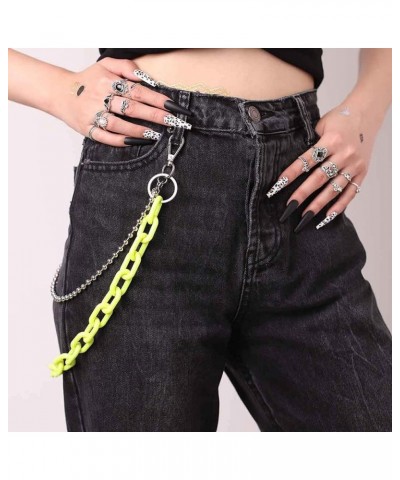 Hip Hop Jeans Pants Chain Punk Goth Layered for Men Link Wallet Chain for Women Hipster Chunky Thick Wallet Pocket Keychains ...