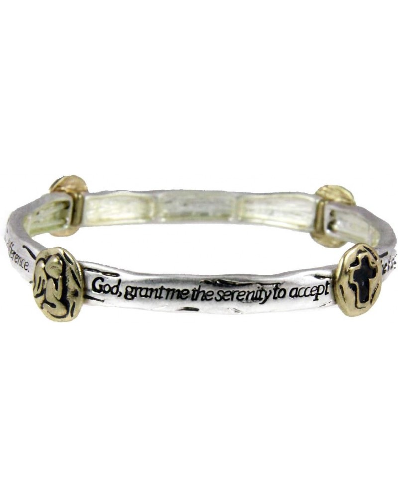 4030605 Serenity Prayer Stretch Bracelet 12 Step AA Al Anon One Day at A Time $8.66 Bracelets