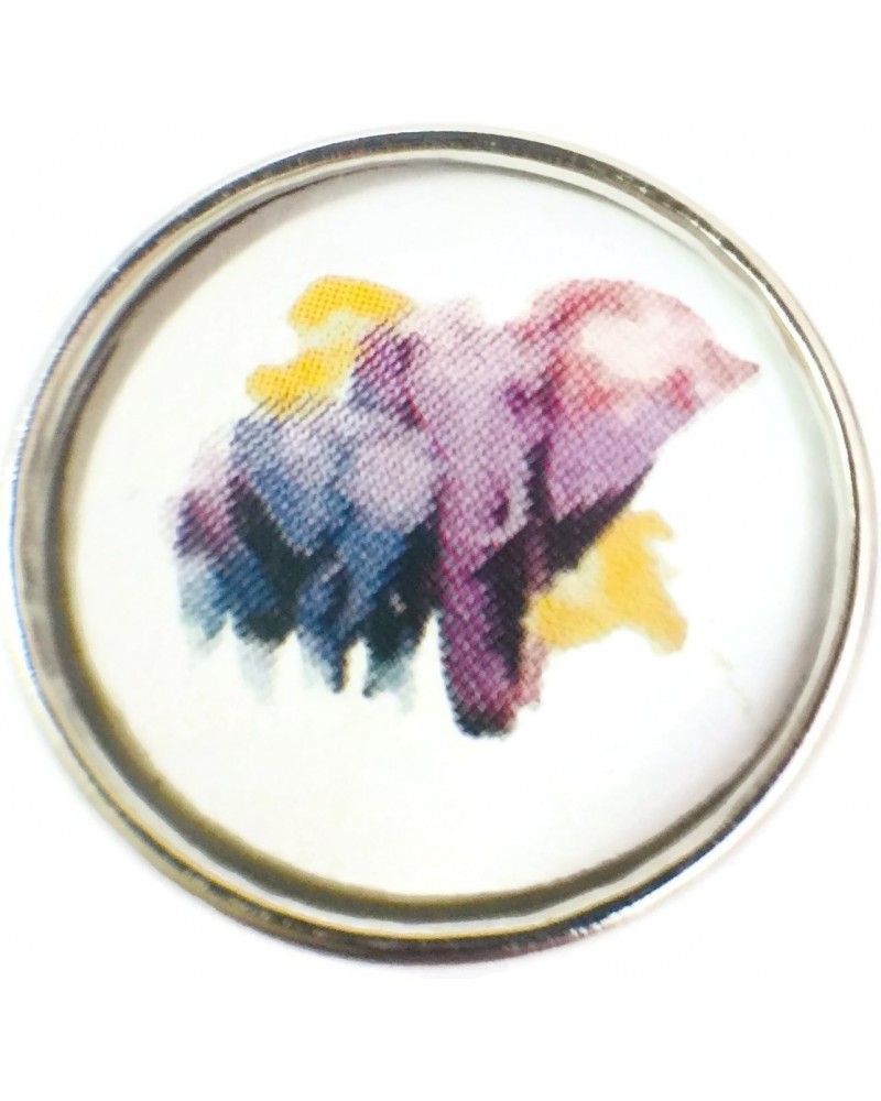 Colorful Mom and Baby Elephant Picture 18MM - 20MM Charm $6.21 Bracelets