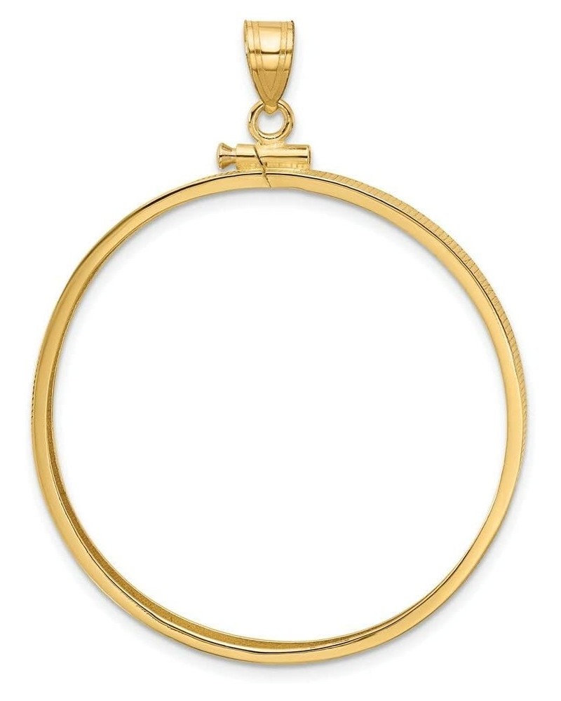 Gold Coin Bezel Pendant Mounting in 10K Yellow Gold - 13mm - 39.5mm Coin Size - Polished Screw Top Coin 37mmx2.85mm $76.04 Pe...