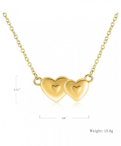 Cremation Jewelry Urn Necklace for Ashes Double Heart Keepsake Pendant Gift for Women Funeral Memorial Urn Locket Gold $13.49...