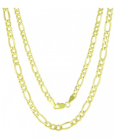 10k Yellow Gold 3.5mm Figaro Chain Link Pendant Necklace, Mens Womens Jewelry 16" 18" 20" 22" 24" 26" 28" 30 22 $77.44 Necklaces