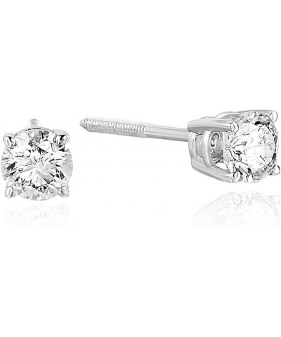 1/2 to 2 cttw Diamond Stud Earrings 14K White Gold Round Screw Backs 0.63 carats $172.05 Earrings