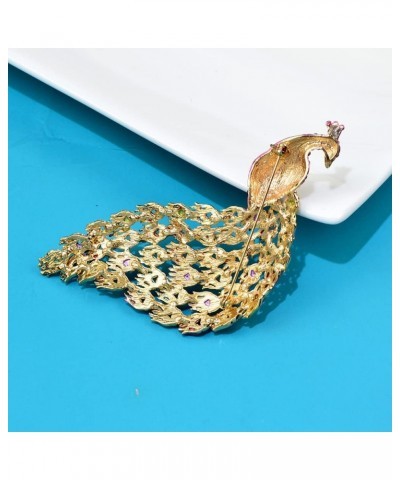 Colorful Peacock Brooch Pin for Women Girls Men Fashion Rhinestone Crystal Bird Big Brooches Lapel Pins Elegant Dress Art-Dec...