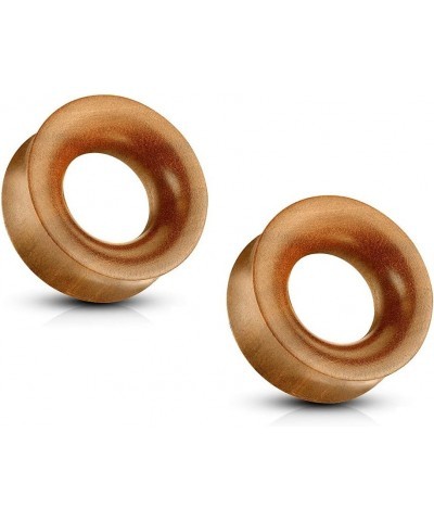 Concave Hollow Saddle Fit Organic Saba Wood Tunnel Plugs, Sold as a Pair 25mm (1") $9.33 Body Jewelry