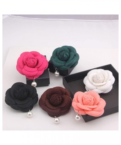 6PCS Fabric Camellia Flower Brooch Pins for Women Fashion Brooch Pins Pearl Tassel Corsage Jewelry Brooches Gifts Pink $9.43 ...