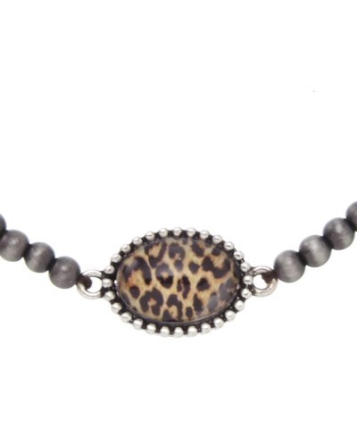 Western Style Choker Necklace,13" + 3" ext Leopard $12.87 Necklaces