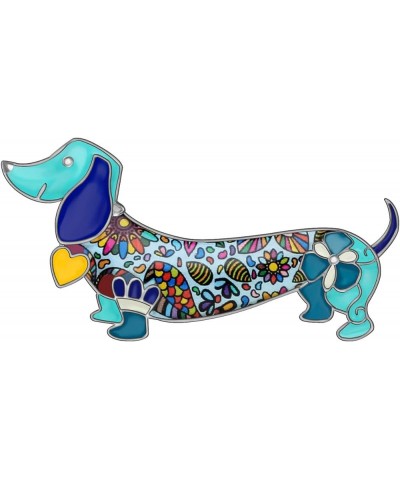 Enamel Alloy Sweet Dachshund Dog Brooches Pin Jewelry For Women Girls Novelty Gift Charms Blue $9.43 Brooches & Pins