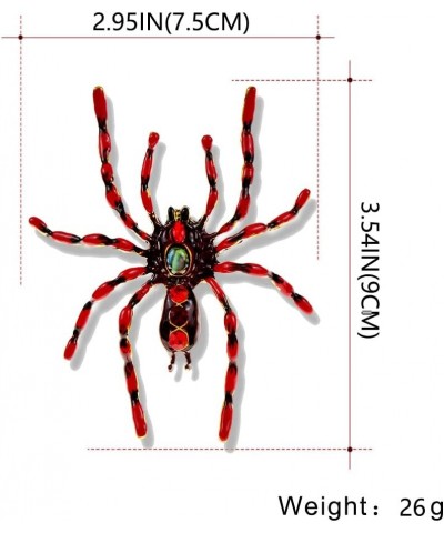 Women's Statement Big Spider Brooch Austrian Crystal Halloween Multicolor Retro Spider Brooch Pin Enamel Black and red $8.84 ...