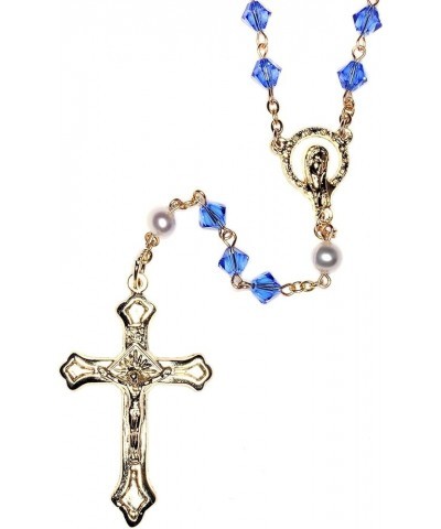 Austrian Crystal OR Glass Catholic Prayer Rosary - Includes Rosary Pouch, How to Pray the Rosary" and birth month meaning whe...