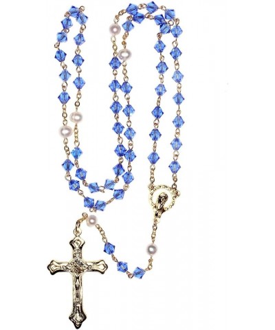 Austrian Crystal OR Glass Catholic Prayer Rosary - Includes Rosary Pouch, How to Pray the Rosary" and birth month meaning whe...