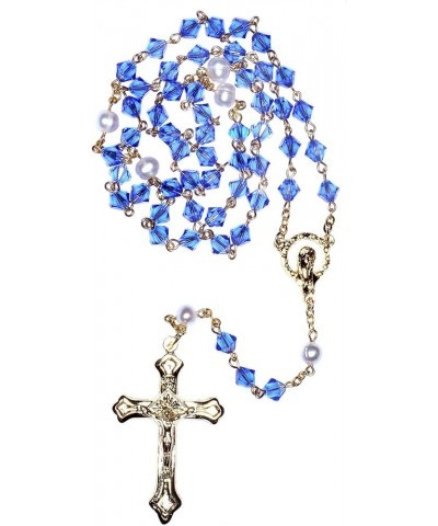 Austrian Crystal OR Glass Catholic Prayer Rosary - Includes Rosary Pouch, How to Pray the Rosary" and birth month meaning whe...