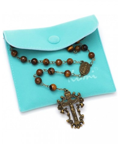 Rosary Beads Catholic for Women Gemstone Rosaries Rosary Beads Necklace with Crucifix Cross Rosarios Catolicos Catholic Gifts...