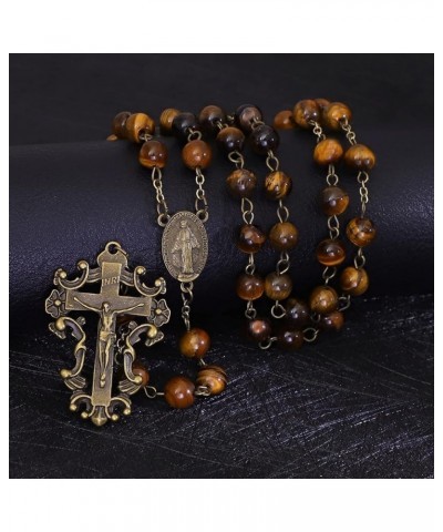 Rosary Beads Catholic for Women Gemstone Rosaries Rosary Beads Necklace with Crucifix Cross Rosarios Catolicos Catholic Gifts...